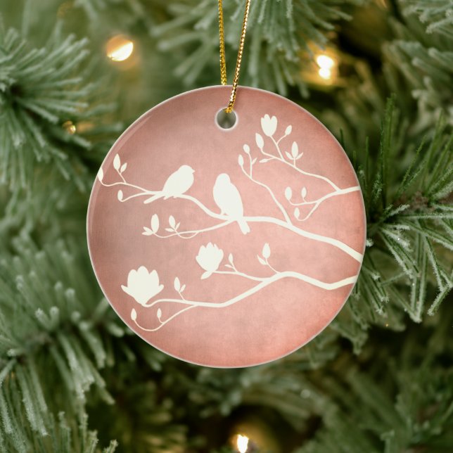 Candelabra de plata (cobre) - Ornamento cerámico (Árbol)