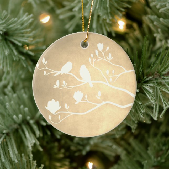 Candelabra de plata (oro) - Ornamento cerámico (Árbol)