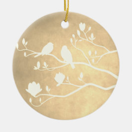 Candelabra de plata (oro) - Ornamento cerámico