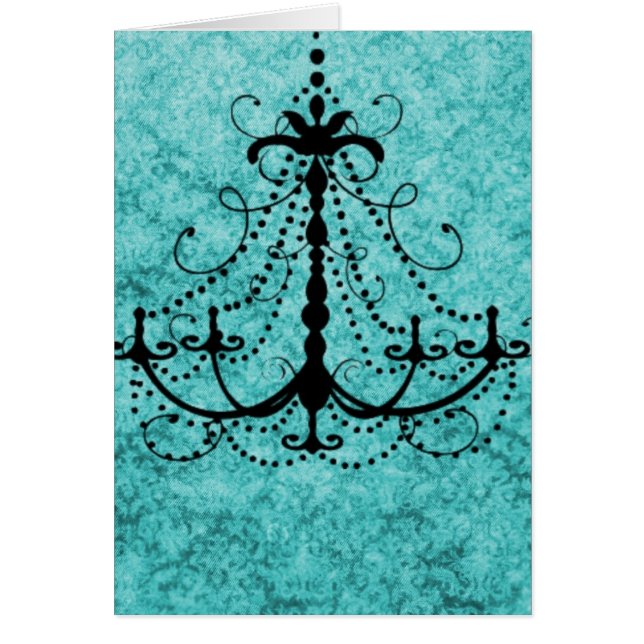 Candelabro de fondo Verde azulado vintage (Frente)