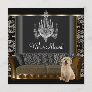 Candelabro de oro Tarjetas de cambio de dirección 