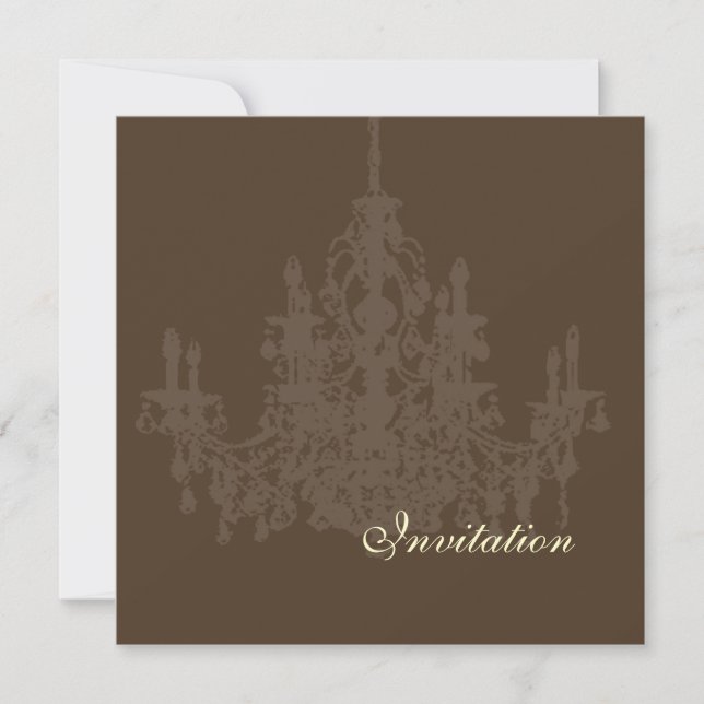 Candelabro, invitaciones de boda (Anverso)