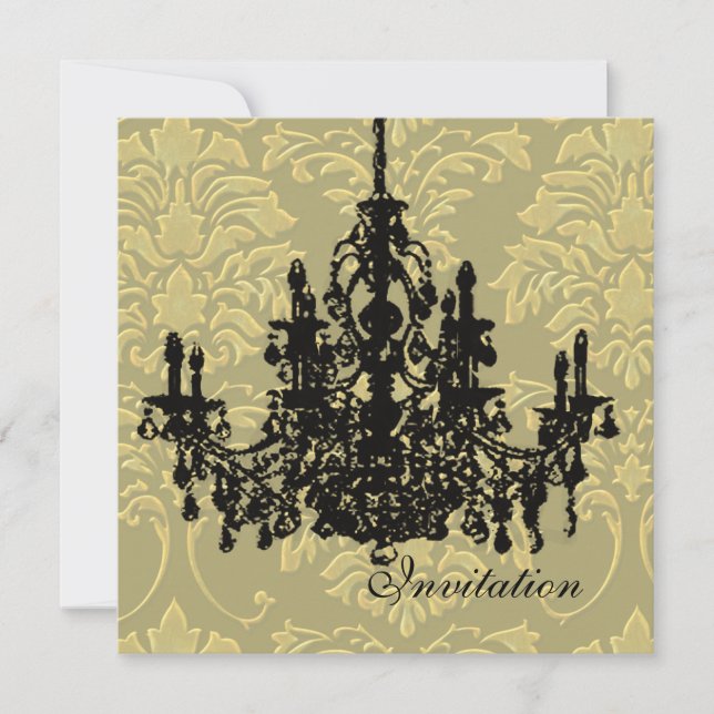 Candelabro, invitaciones de boda (Anverso)