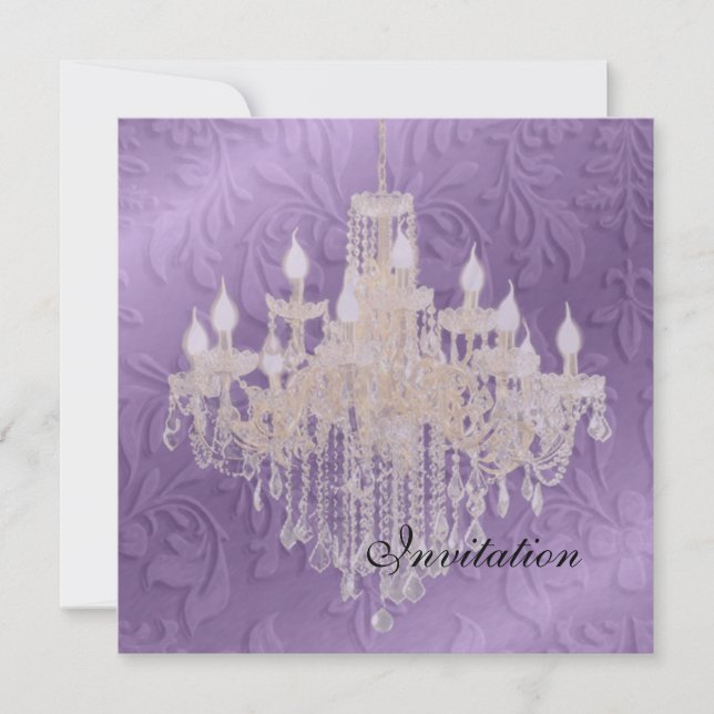 Candelabro, invitaciones de boda (Anverso)