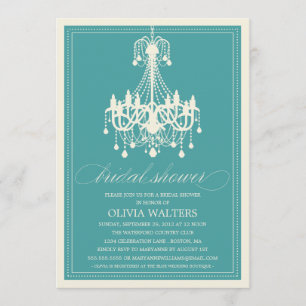 CANDELADOR AZUL DE PEACOCK  INVITACIÓN DE DUCHA BR