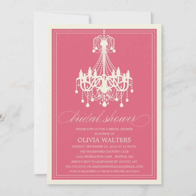 CANDELADOR DE TINTA| INVITACIÓN DE DUCHA BRIDAL (Anverso)