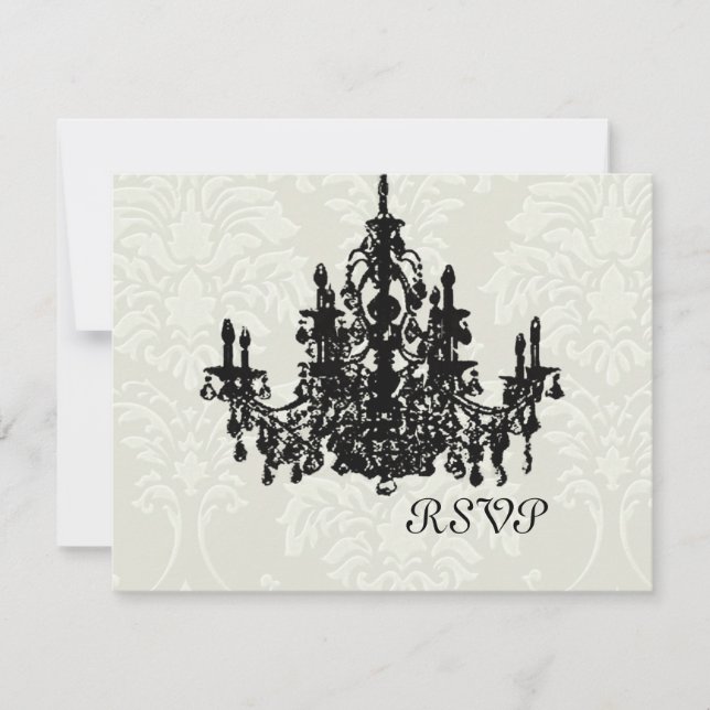 Candelier Wedding RSVP requiere invitación 5x7 (Anverso)