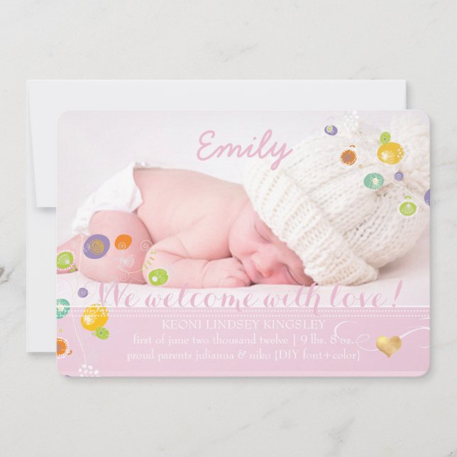 Candelions de PixDezines, anuncio de nacimiento de (Anverso)