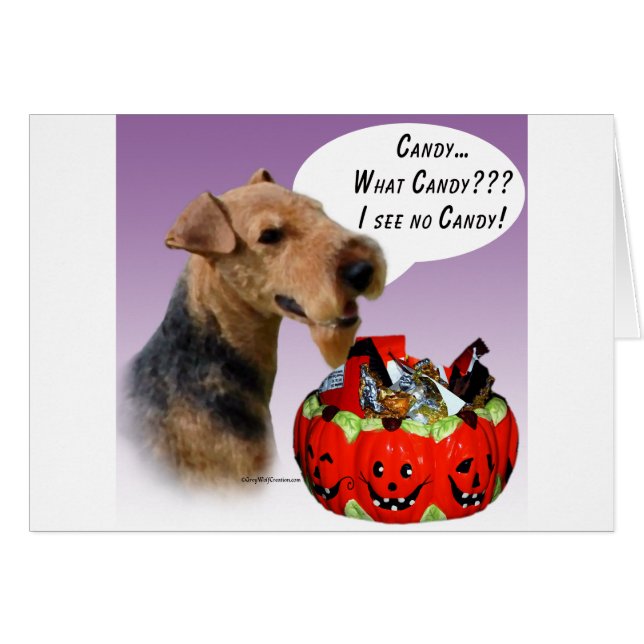 Candía de Halloween de Welsh Terrier (Anverso (Horizontal))