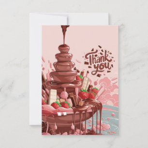 Candies Greeting Chocolate tarjeta de agradecimien