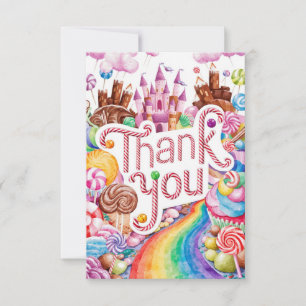 Candies Scoops Candyland tarjeta de agradecimiento