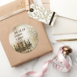Candil de techo vintage dorado sello de boda