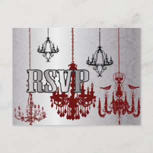 Candil Rojo y Negro - Tarjeta RSVP