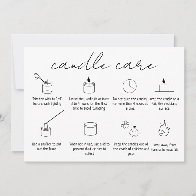 Candle Care Gracias Logotipo de tarjeta Simple Mod (Anverso)