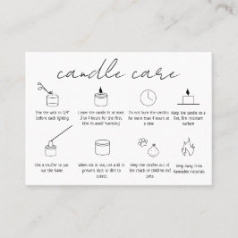 Candle Care Gracias Logotipo de tarjeta Simple Mod