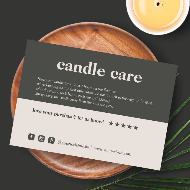 Candle Care Gracias Tarjeta De Embalaje (Subido por el creador)
