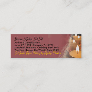 Candle Quote Tarjeta de visita Skinny personalizab