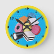 Candy Allkind. Reloj de pared grande. amarillo y a