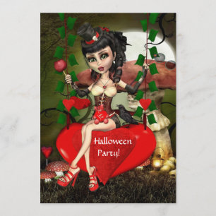 Candy Apple Love Halloween Party Invitación
