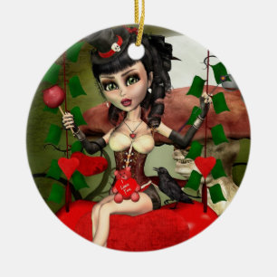 Candy Apple Love Lolita gótico / Ornamento redond