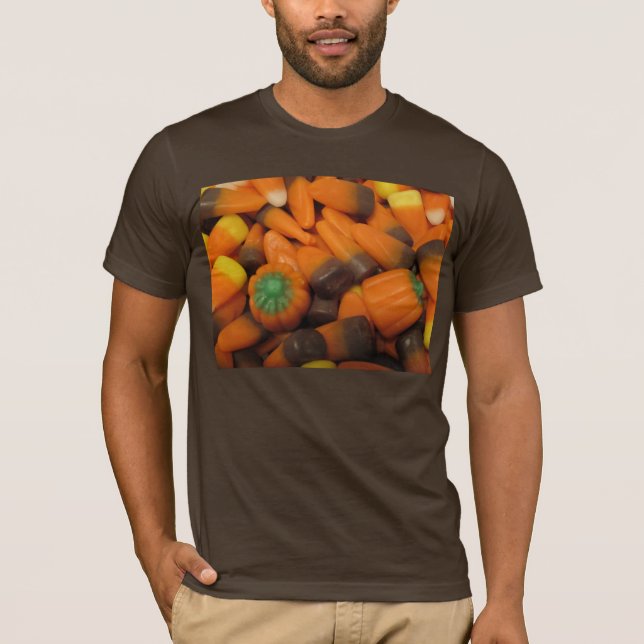 Candy Candy Corn Mens Tripulación Camiseta (Anverso)