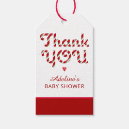 Candy Cane Baby Shower Gracias Etiqueta