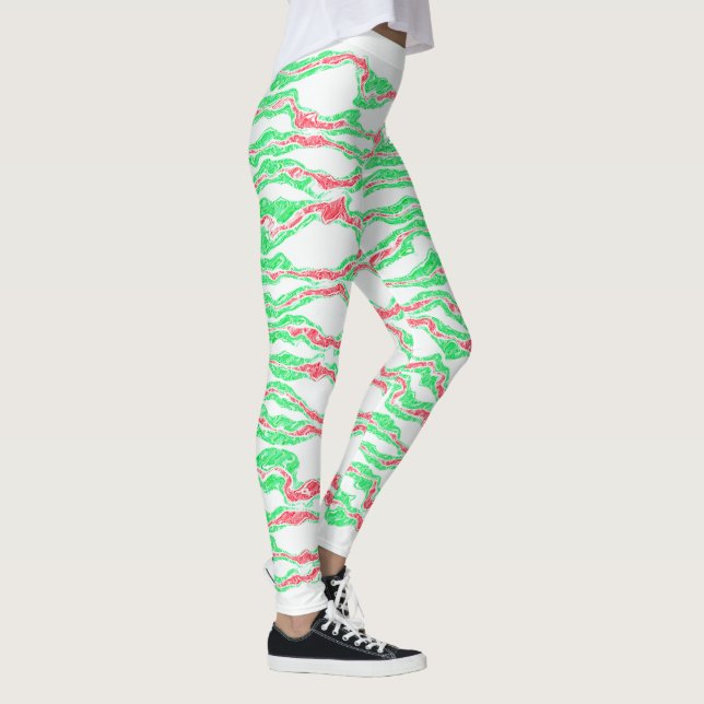 Candy Cane Camo Leggings (Derecha)