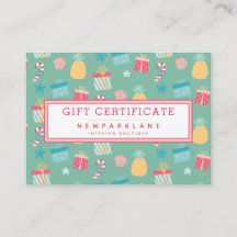 Candy Cane & Christmas Presents - Certificado de r