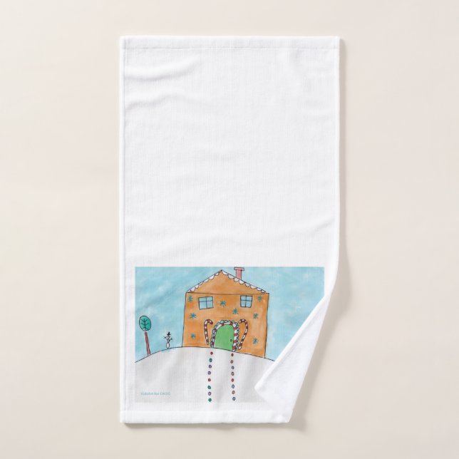 Candy Cane Cottage - KidsArt for CHOC (Toalla de mano)