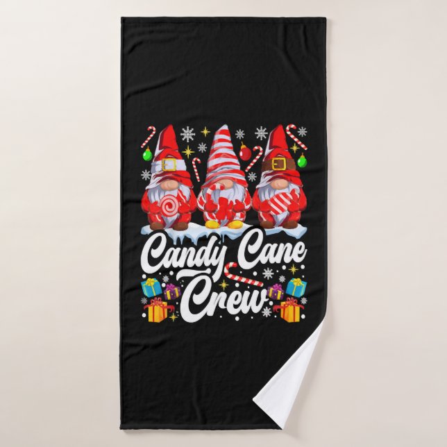 Candy Cane Crew Navidades Candy Lover Gnome (Toalla de baño)