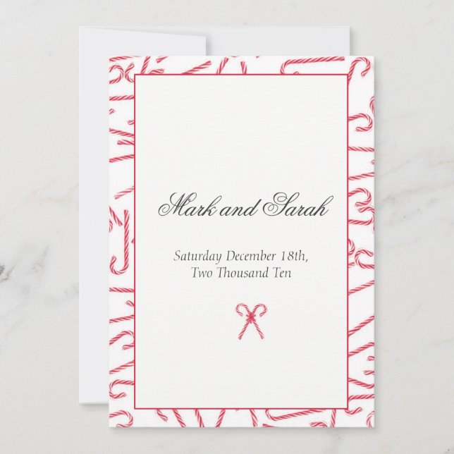 Candy Cane Dance Invitación P (Anverso)