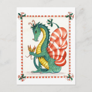 Candy Cane Dragon - postal