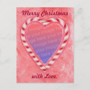 Candy Cane Heart Añadir postales a Navidades de fo