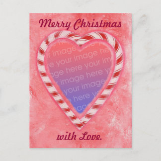 Candy Cane Heart Añadir postales a Navidades de fo