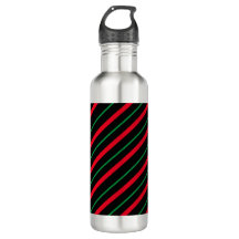Candy Cane Holiday Botella de agua de acero inoxid