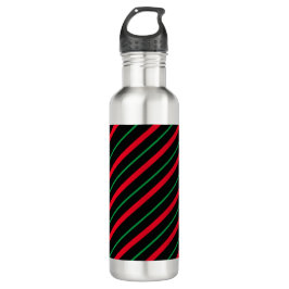 Candy Cane Holiday Botella de agua de acero inoxid