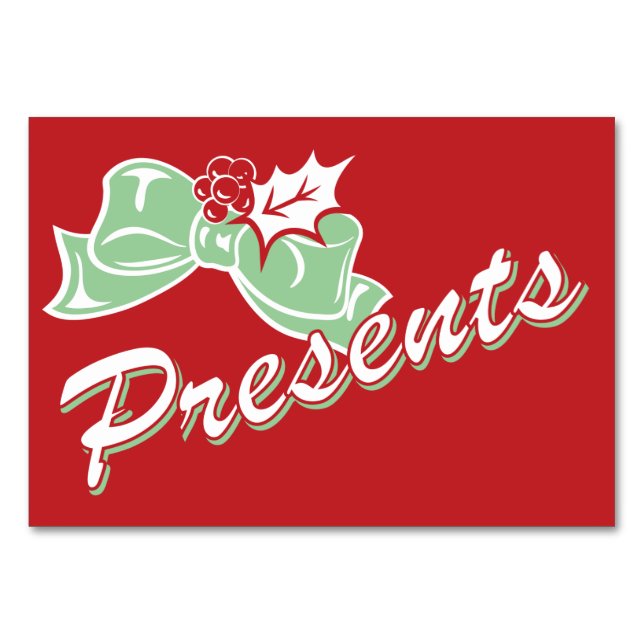 Candy Cane Holly | Retro presenta la tarjeta de ta (Anverso)
