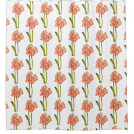 Candy Cane Lilies en una cortina de ducha