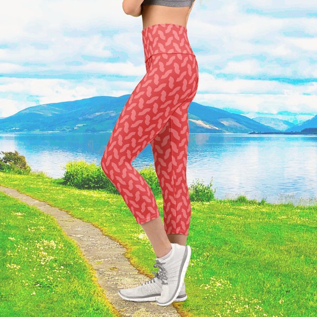 Candy Cane Medium Capri Leggings (Subido por el creador)