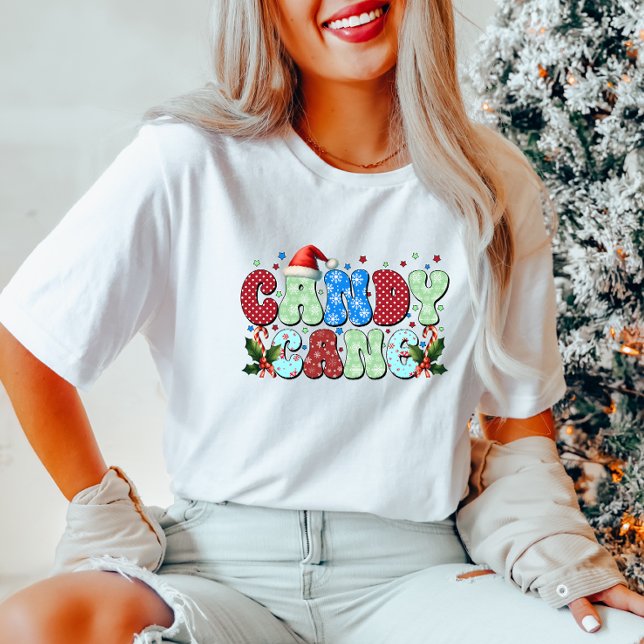 Candy Cane Navidad camiseta femenina (Subido por el creador)