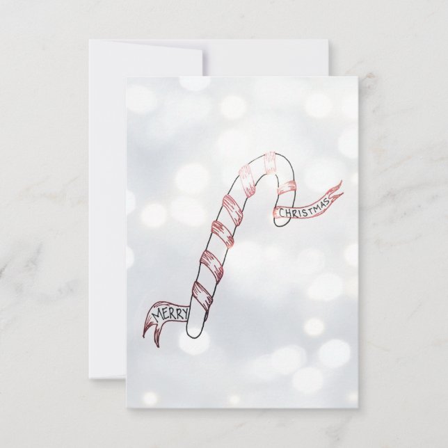 Candy Cane, Navidades Tarjeta de felicitación de 3 (Anverso)