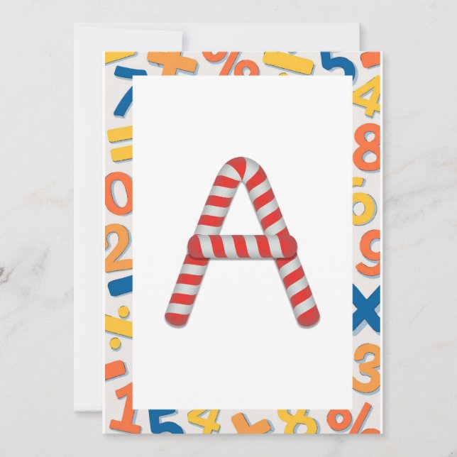Candy Cane Stripe Flashcard A (Anverso)