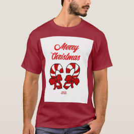 Candy Canes, navidades: camiseta básica para hombr