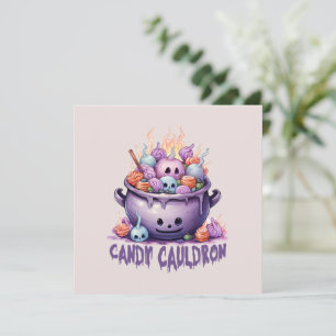 Candy Cauldron - Tratamientos de Halloween Púrpura