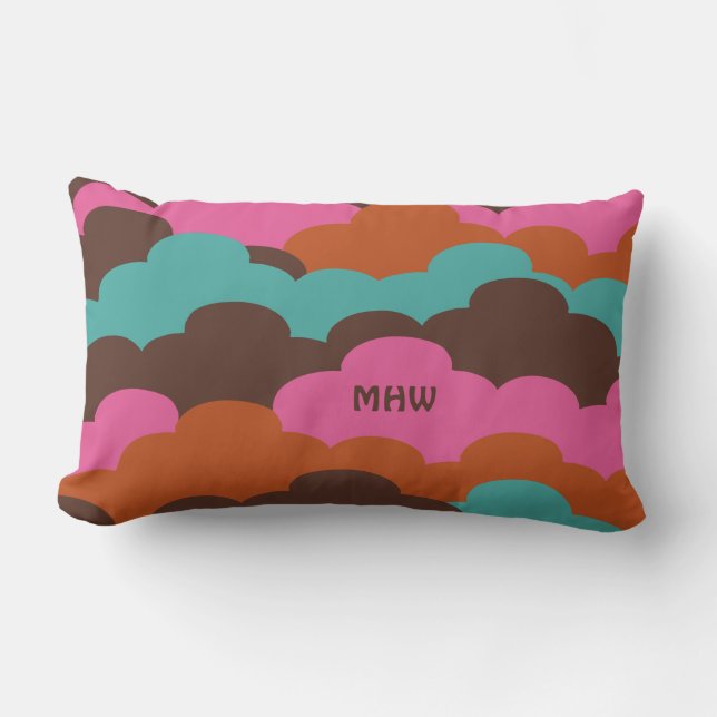 Candy Clouds personalizado monograma almohadas de  (Anverso)