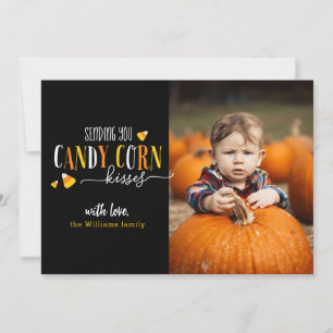 Candy Corn besa tarjetas de fotos de Halloween