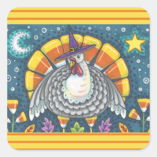 CANDY CORN TURKEY, GRACIAS A LA HOJA DE PEGATINAS