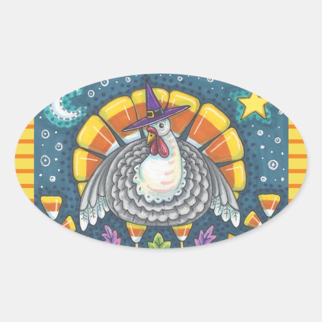 CANDY CORN TURKEY, GRACIAS A LA HOJA DE PEGATINAS (Anverso)