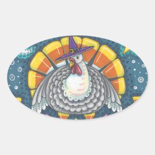 CANDY CORN TURKEY, GRACIAS A LA HOJA DE PEGATINAS