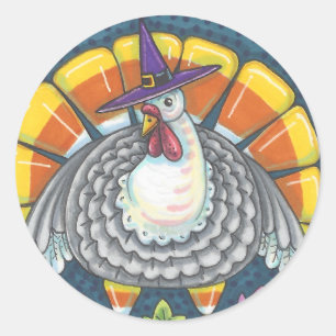 CANDY CORN TURKEY, GRACIAS A LA HOJA DE PEGATINAS